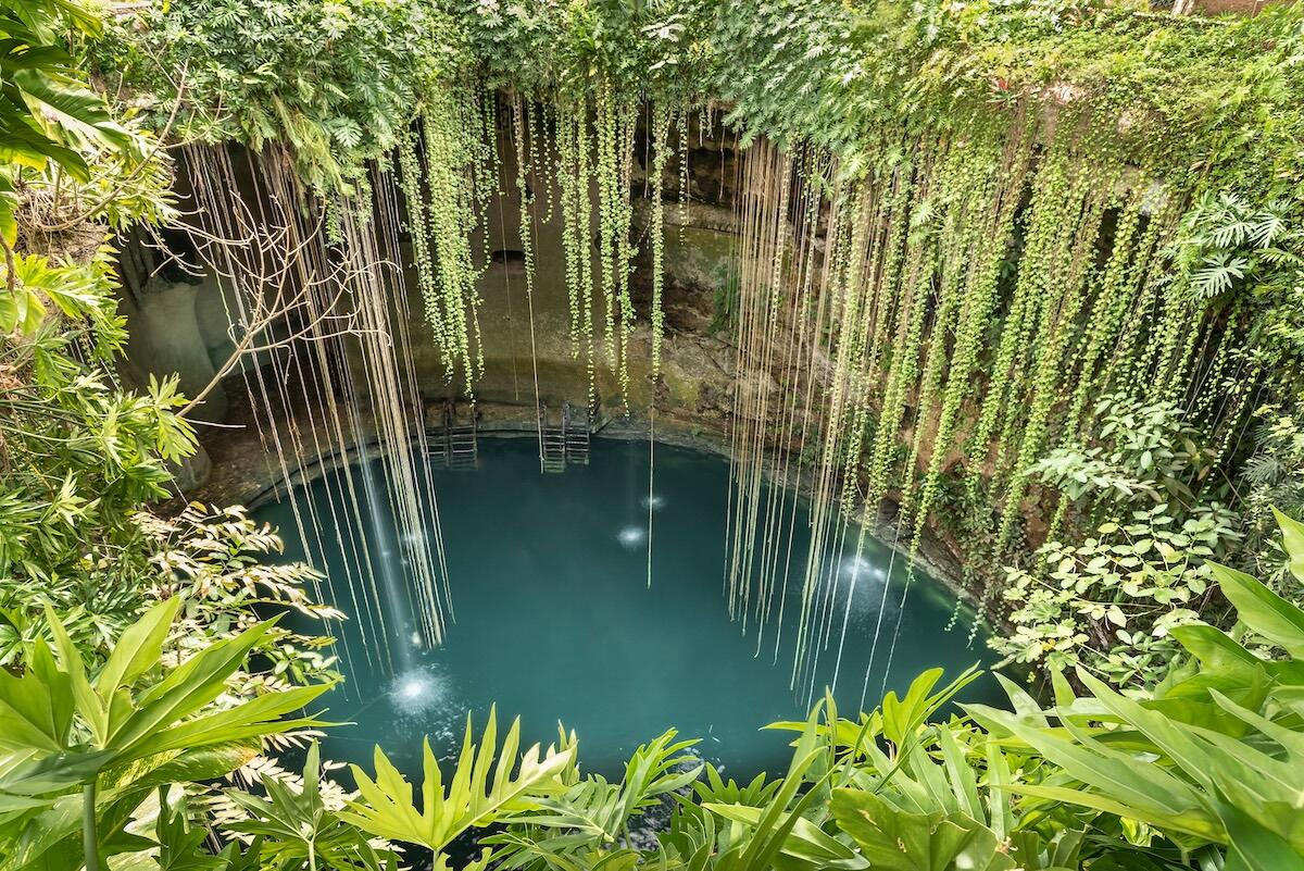 Cenote in Cancun, Mexico