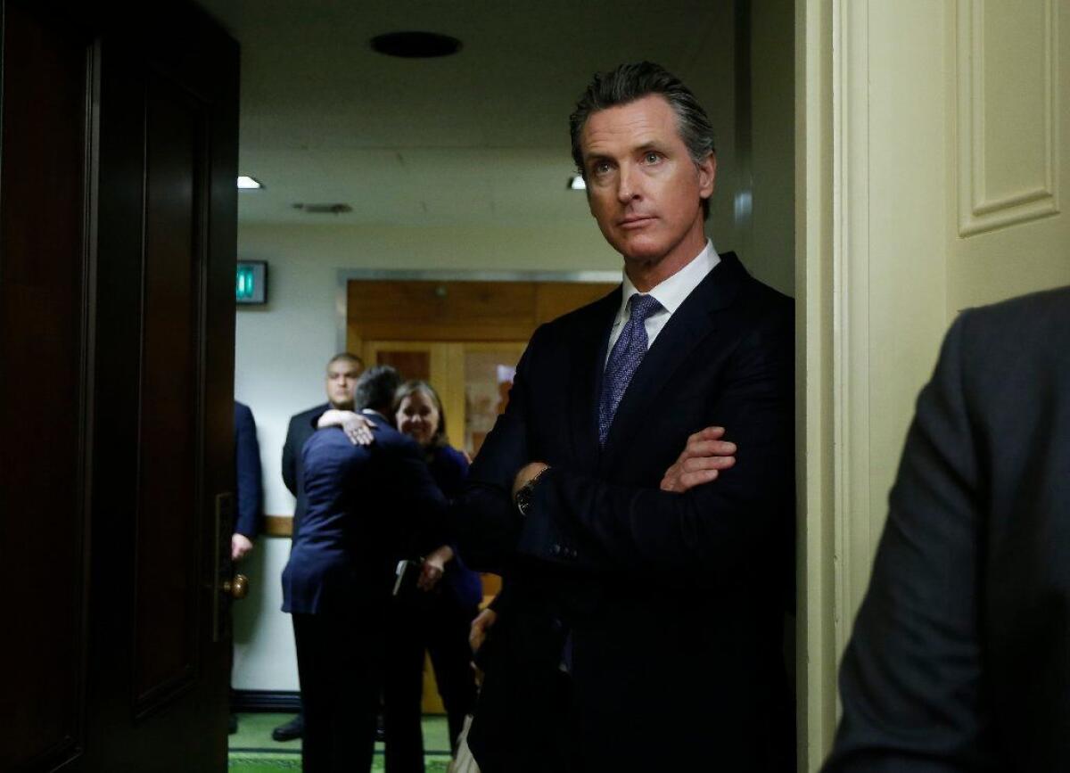 Governor-elect Gavin Newsom at the state Capitol earlier this month.