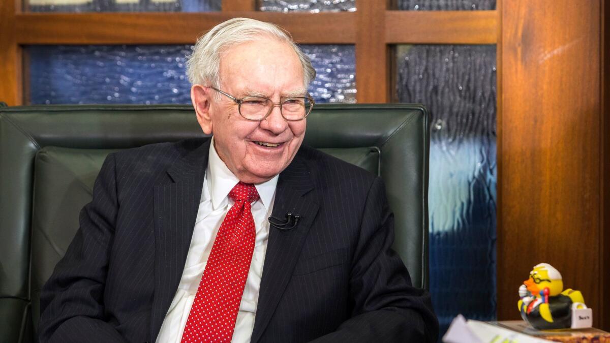 In this May 2, 2016, file photo, Berkshire Hathaway Chairman and CEO Warren Buffett is interviewed in Omaha.