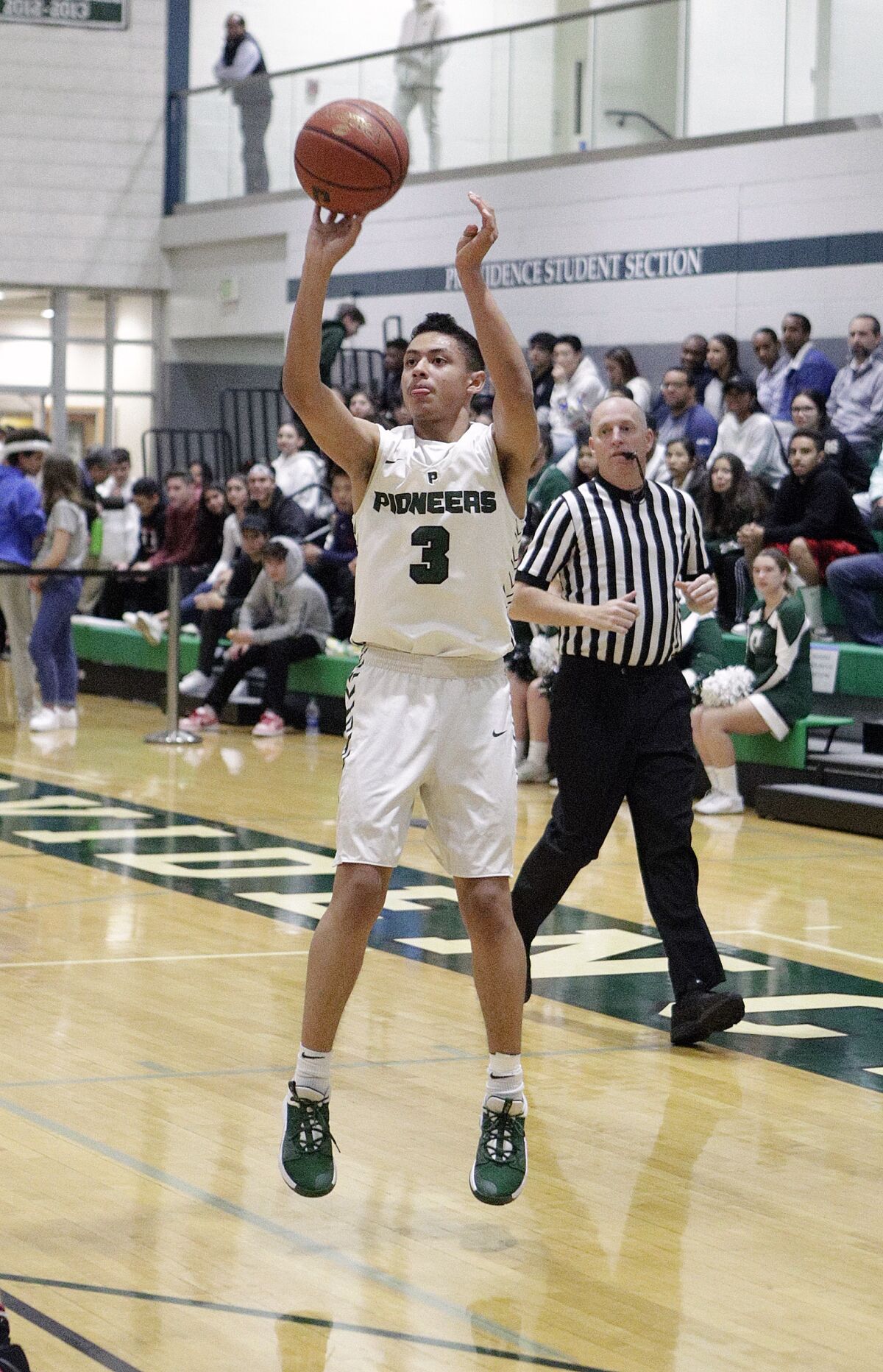 Providence High boys' basketball player Bryce Whitaker was named the Prep League's co-Most Valuable Player along with teammate A'Jhani Levias.