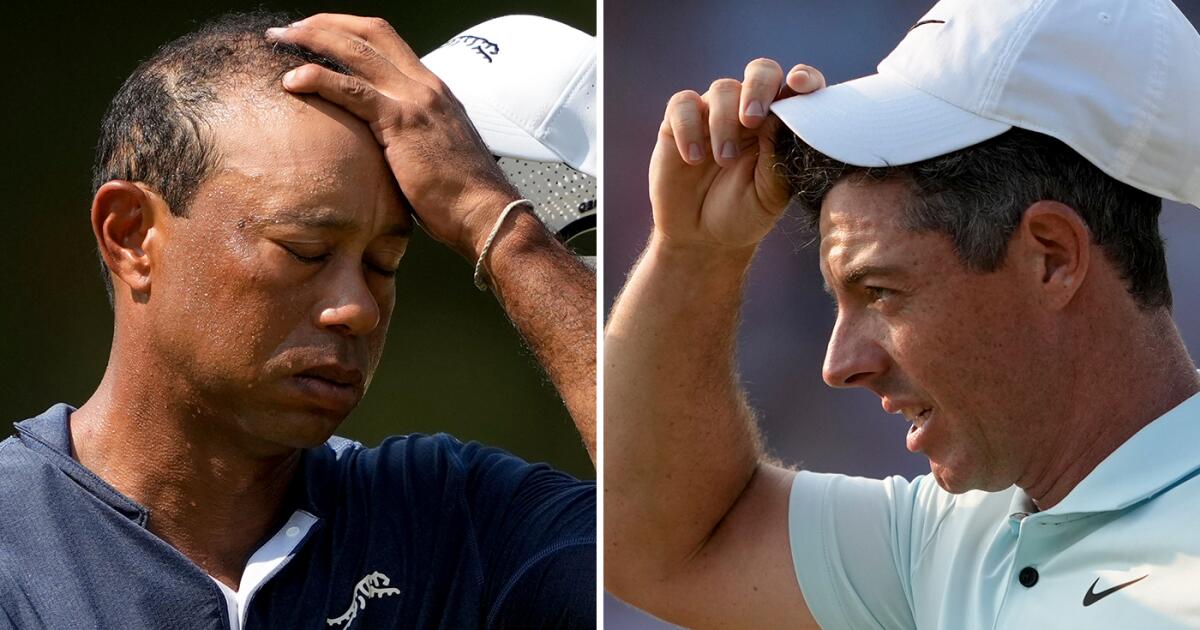 Rory McIlroy ve Tiger Woods, Open başlarken ciddi sorularla karşı karşıya