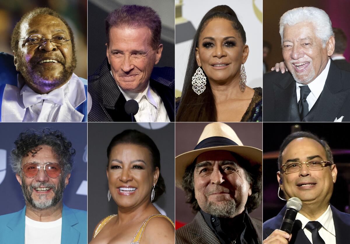 Martinho da Vila, Emmanuel, Sheila E., Pete Escovedo, y abajo, Fito Páez, Millie Quezada