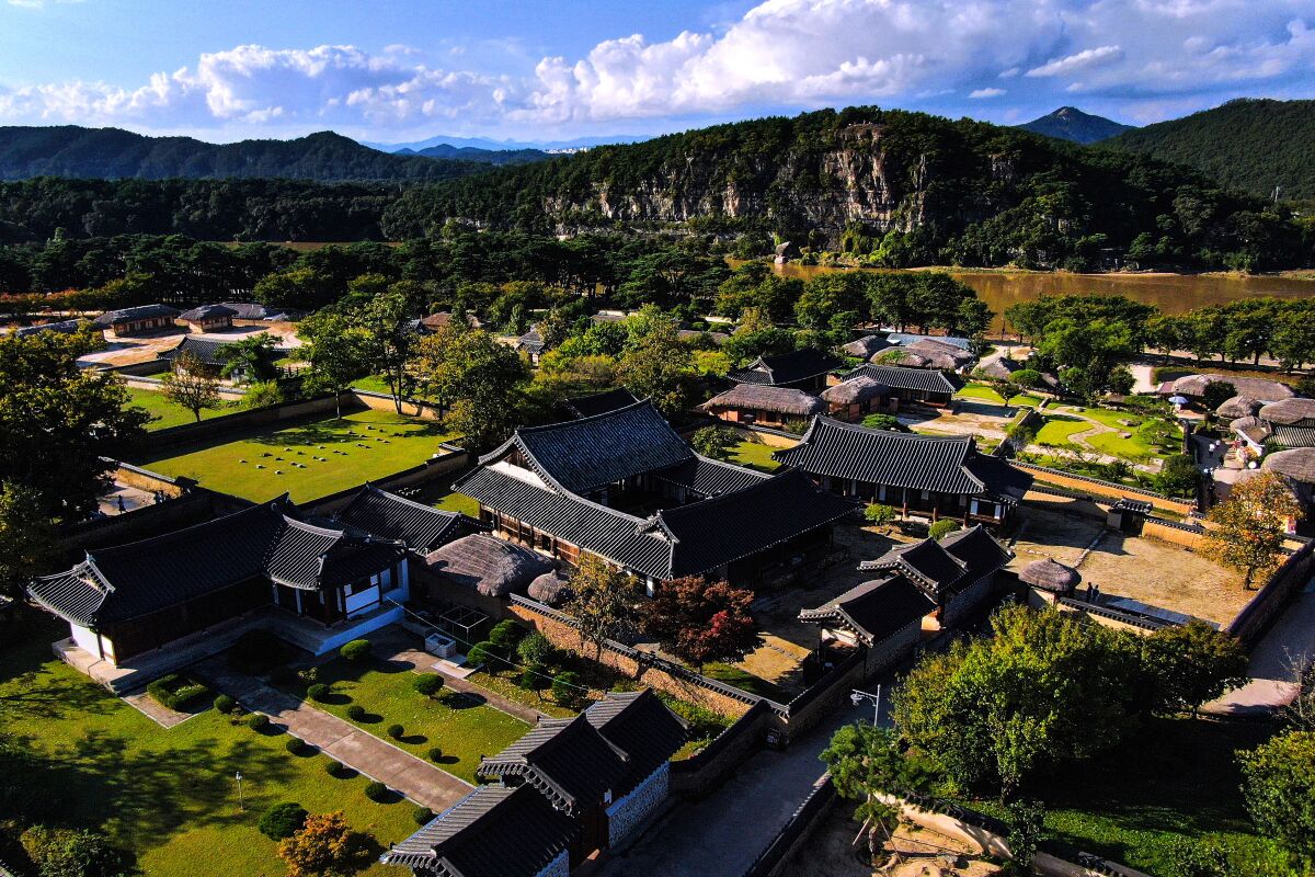 Andong Hahoe Hanok Village, a UNESCO World Heritage site in Andong, South Korea.