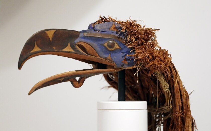 The Seattle Art Museum wagered a loan of this 135-year-old raven mask from the Nuxalk Nation of British Columbia in a Super Bowl bet with the Denver Art Museum. When the tribe objected, the museum withdrew it from the bet and apologized.