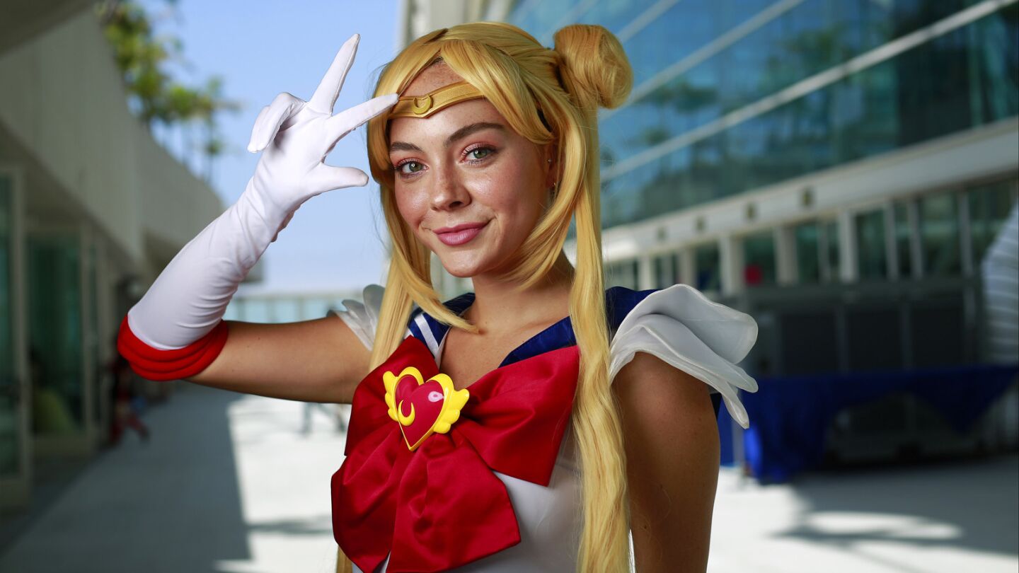 Haley Permenter of Los Angeles as Sailor Moon at Comic-Con on Saturday.