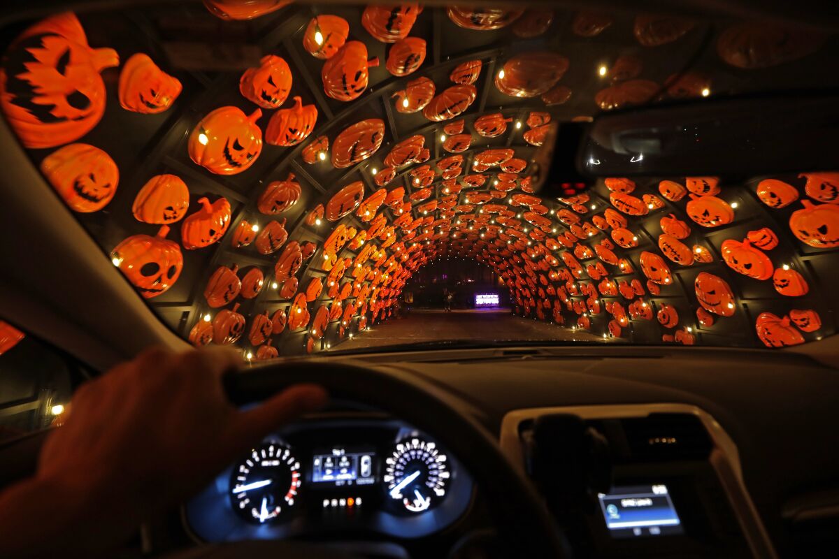 The Haunt 'O Ween LA drive-through Halloween experience in Woodland Hills.