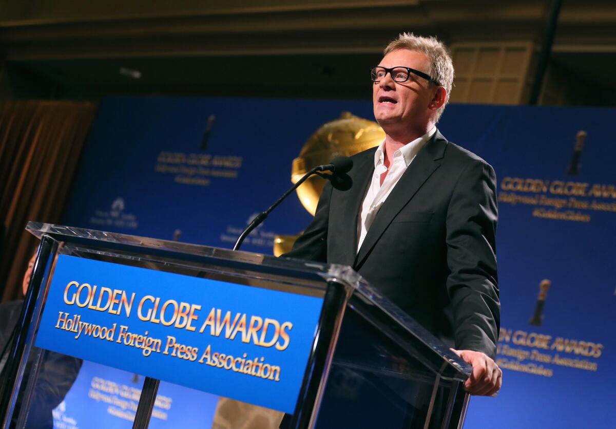 Theo Kingma, president of the Hollywood Foreign Press Assn., at the 72nd Golden Globe Awards Nominations Announcement.