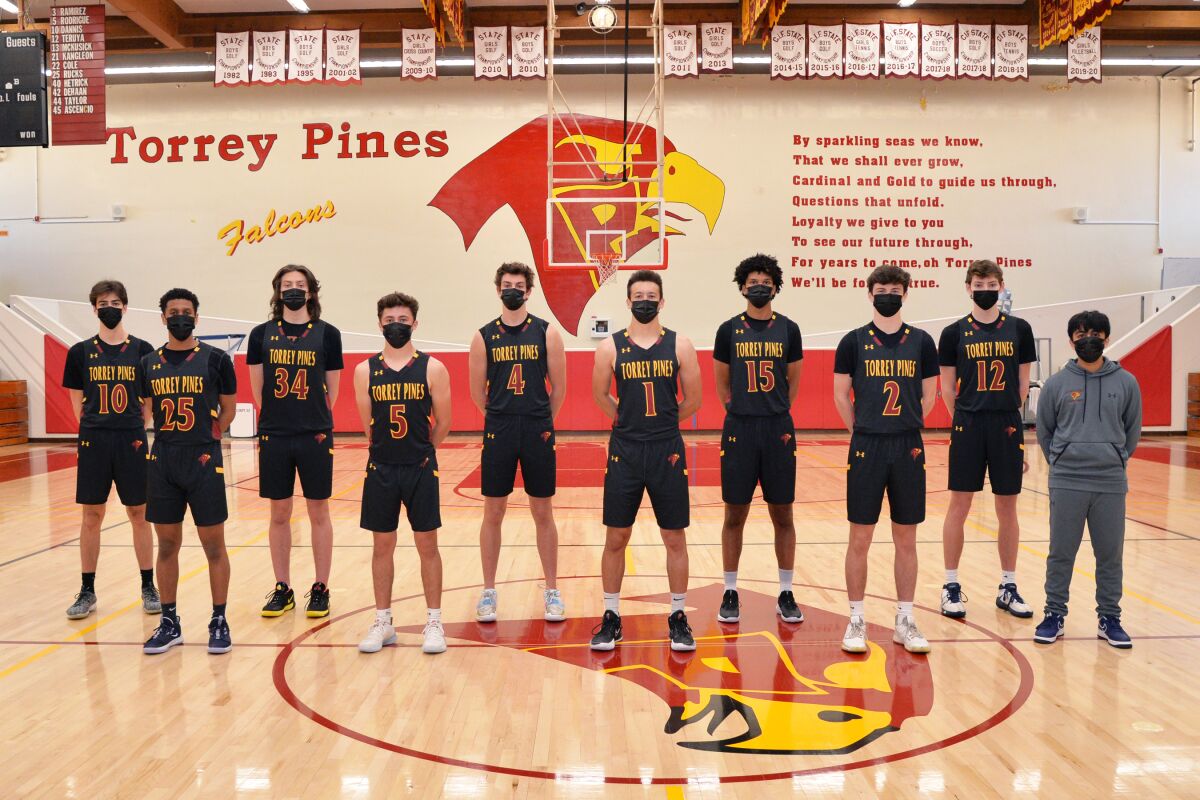 Torrey Pines boys basketball seniors