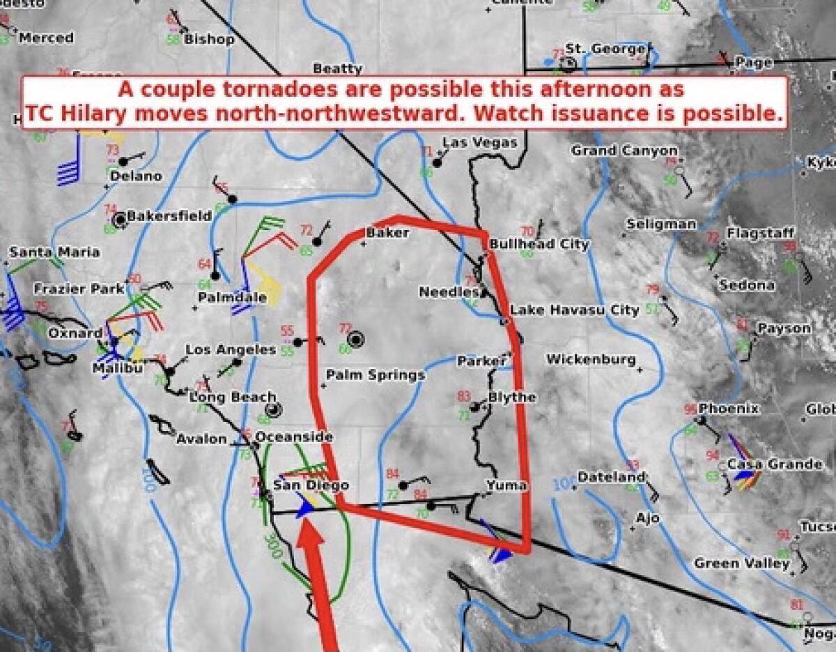 Historic tropical storm warning: Hilary could cause flooding, tornadoes  across San Diego County - The San Diego Union-Tribune