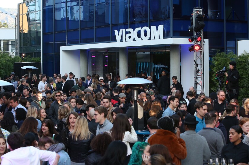 Viacom's new television network offices in Hollywood are seen during an opening gala in January.