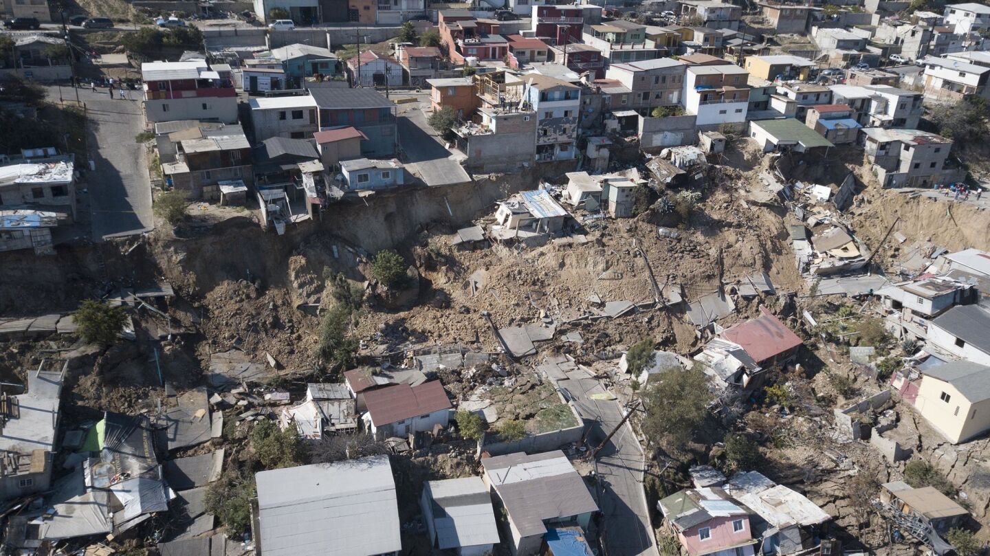 Tijuana landslide aerials