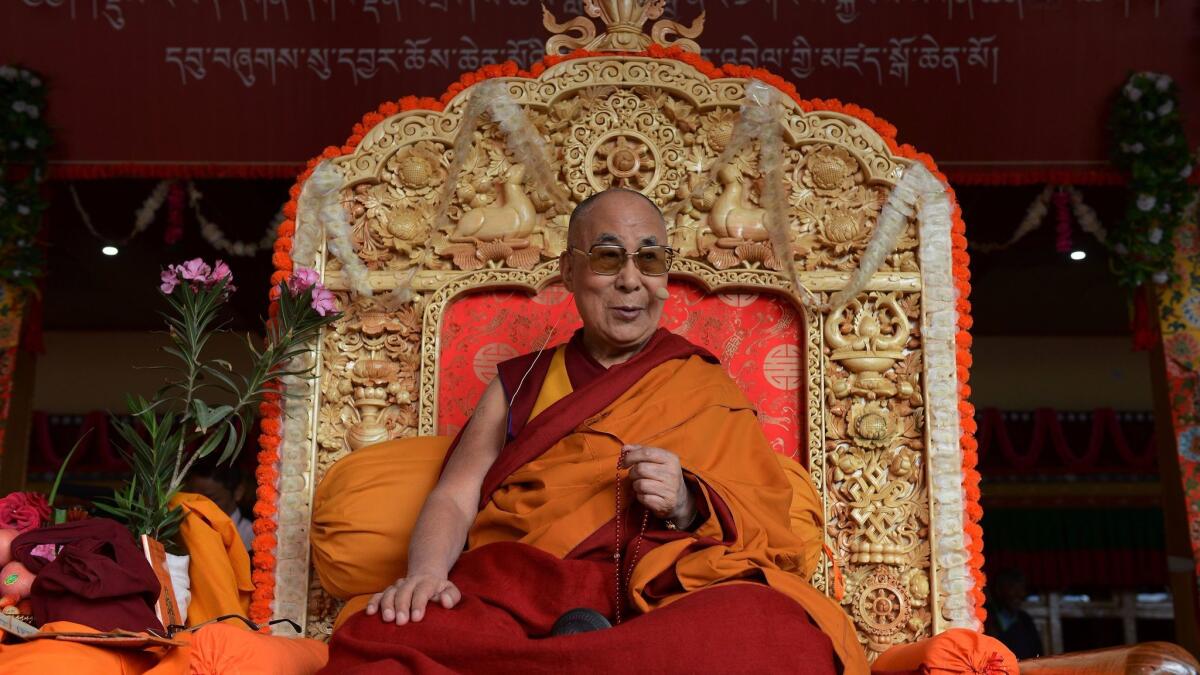 The Dalai Lama in India's Ladakh region in July