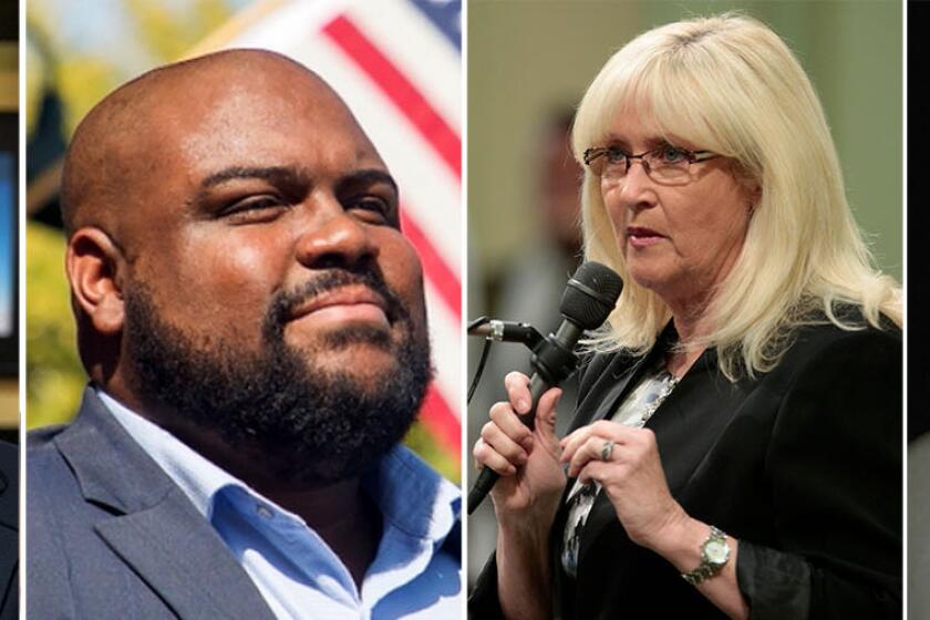 Special election candidates for the 22nd congressional district (from left to right) Matt Stoll, Lourin Hubbard, Connie Conway and Eric Garcia.