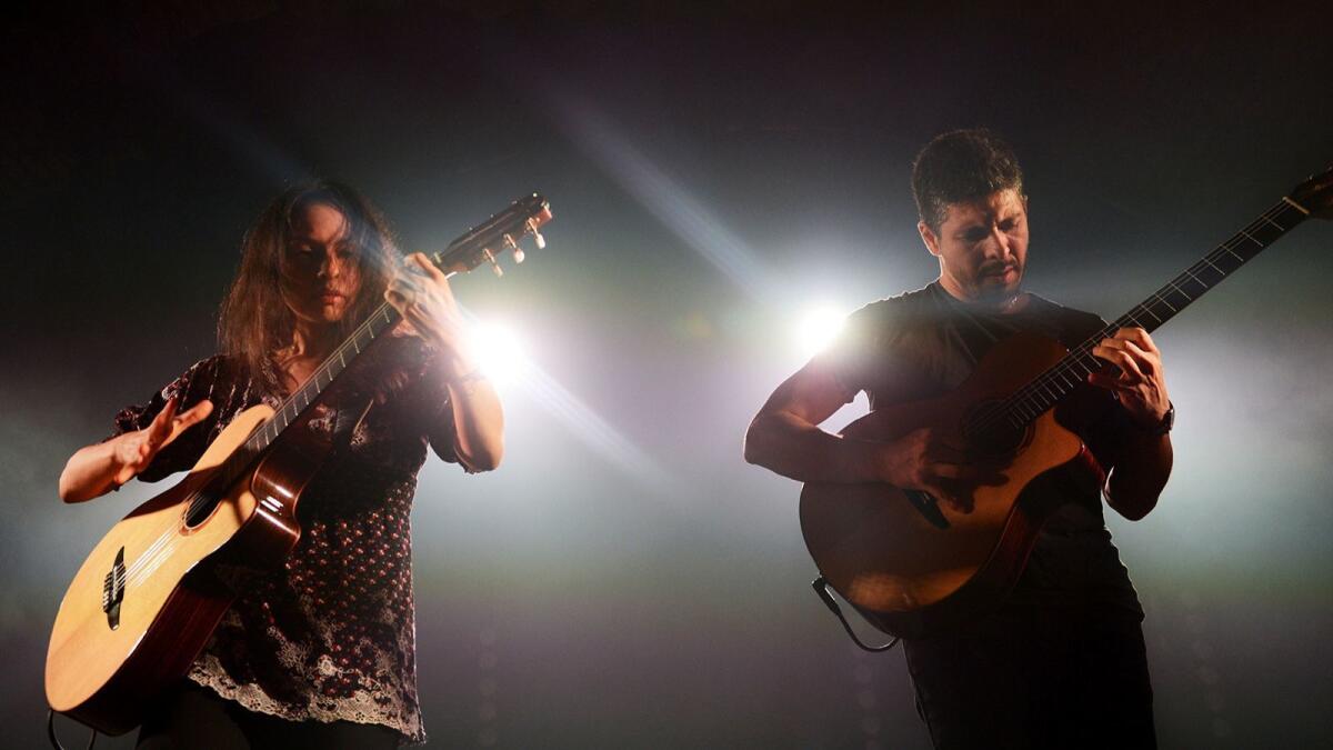 Mexican guitar duo Rodrigo y Gabriela plays a pair of shows at the Hollywood Bowl backed by the LA Phil.