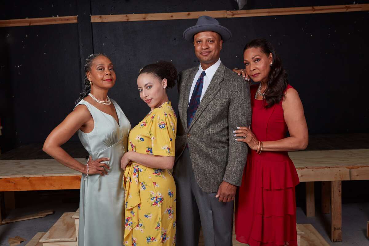 Karole Foreman, left, Ciarra Stroud, Elijah Rock and Anise Ritchie co-star in "Blues in the Night."