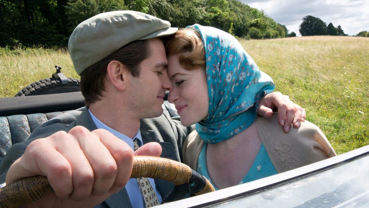 Andrew Garfield and Claire Foy star as Robin and Diana Cavendish in "Breathe."