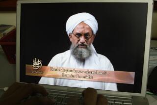 FILE - As seen on a computer screen from a DVD prepared by Al-Sahab production, al-Qaida's Ayman al-Zawahri speaks in Islamabad, Pakistan, on June 20, 2006. Al-Zawahri, the top al-Qaida leader, was killed by the U.S. over the weekend in Afghanistan. President Joe Biden is scheduled to speak about the operation on Monday night, Aug. 1, 2022, from the White House in Washington. (AP Photo/B.K.Bangash, File)