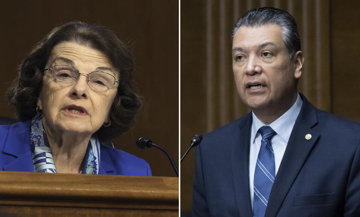 Sens. Dianne Feinstein and Alex Padilla