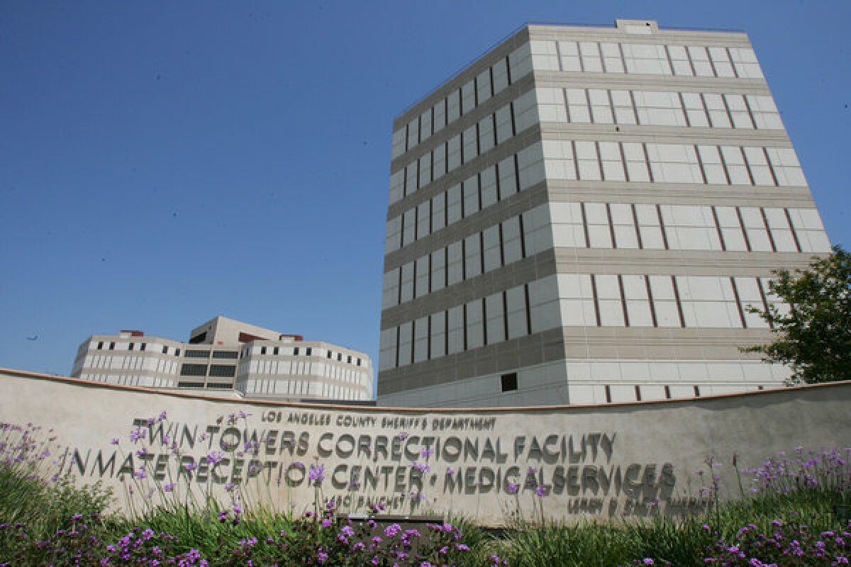The Los Angeles County Twin Towers Correctional Facility. 