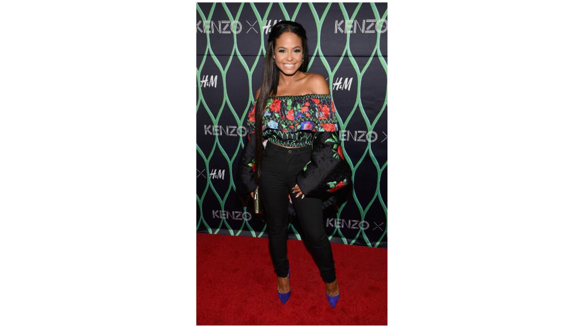 Christina Milian in Kenzo x H&M; in West Hollywood.