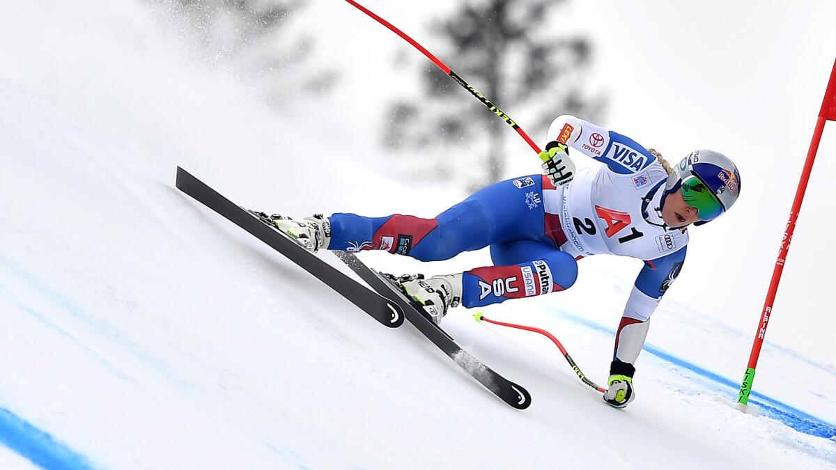 Lindsey Vonn makes a run during the super-G competition on Saturday at Bad Kleinkirchheim, Austria.