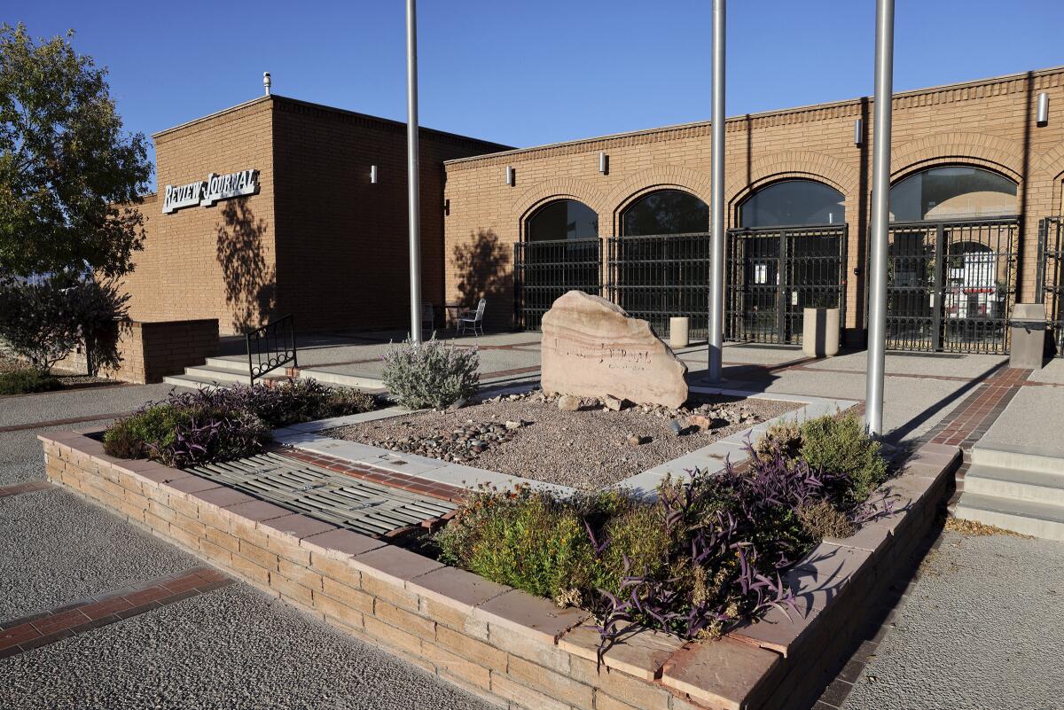 The outside of the Las Vegas Review-Journal building.