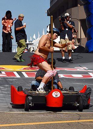 Team Pole Position from the Santa Clarita Valley is one of 40 teams registered to participate in the in the Red Bull Soapbox Race in downtown Los Angeles.