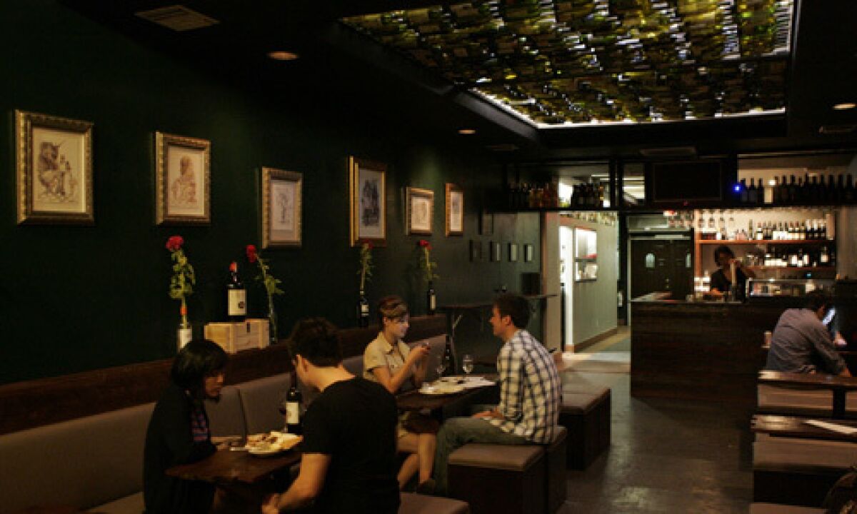 Wine bar bacaro l.a. located near USC is a popular destination with the post-college crowd.