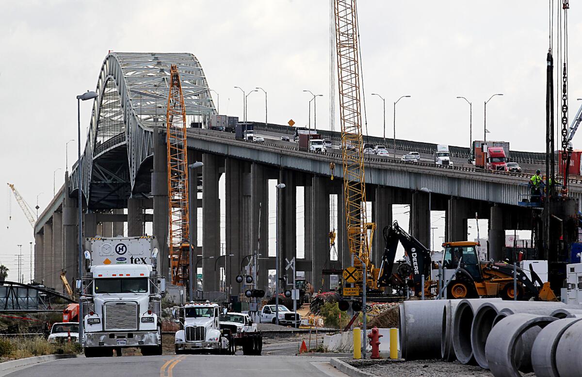 Design issues have delayed the completion of a new bridge to replace the aging Gerald Desmond Bridge.