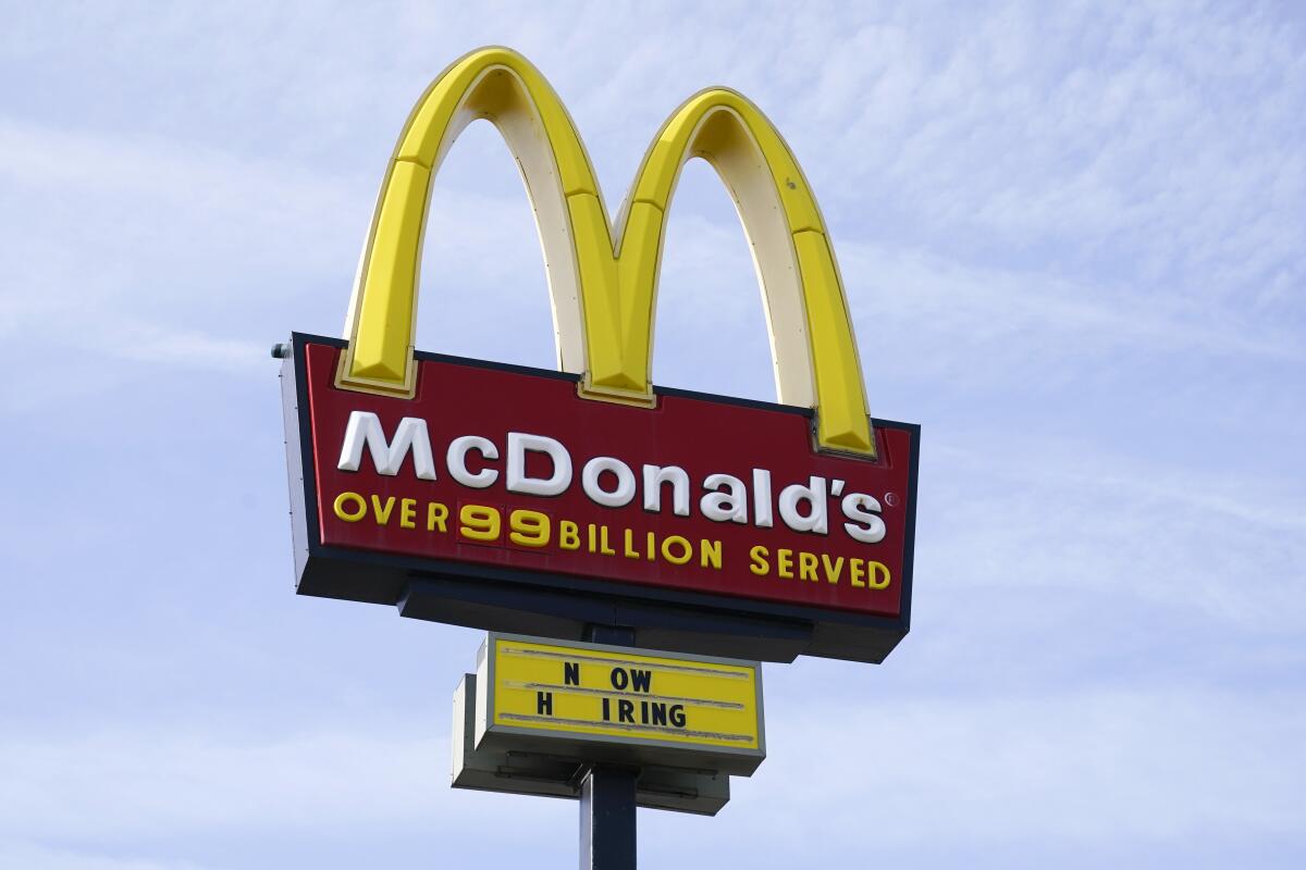 A McDonald's sign.