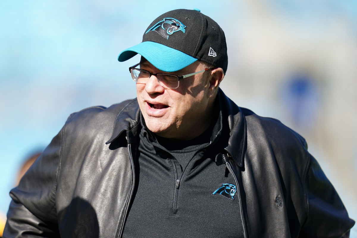 Carolina Panthers owner David Tepper before their game against the Seattle Seahawks.