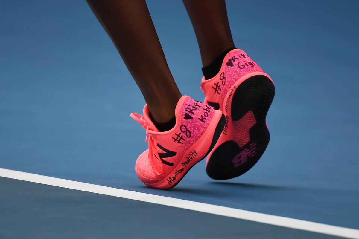 Coco Gauff pays tribute to Kobe Bryant