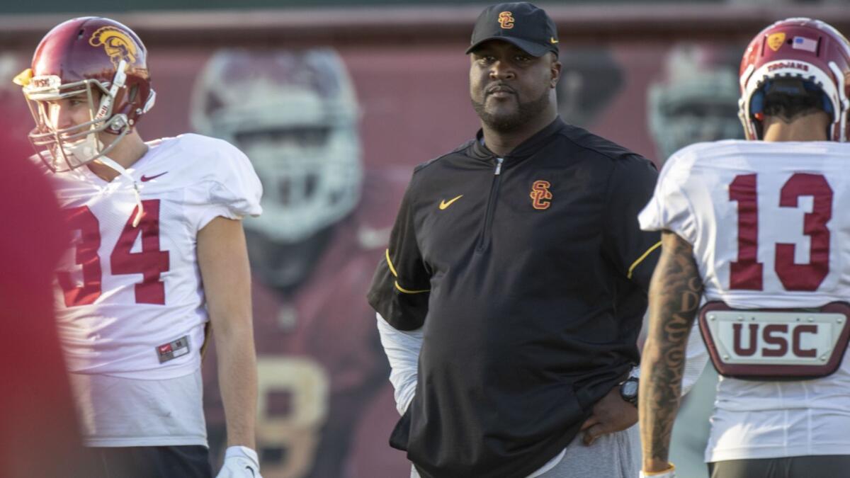 Tee Martin had been on the USC football coaching staff since 2012. Martin’s offenses in 2016 and 2017 helped USC to 21 wins, a Rose Bowl victory and a Pac-12 championship.