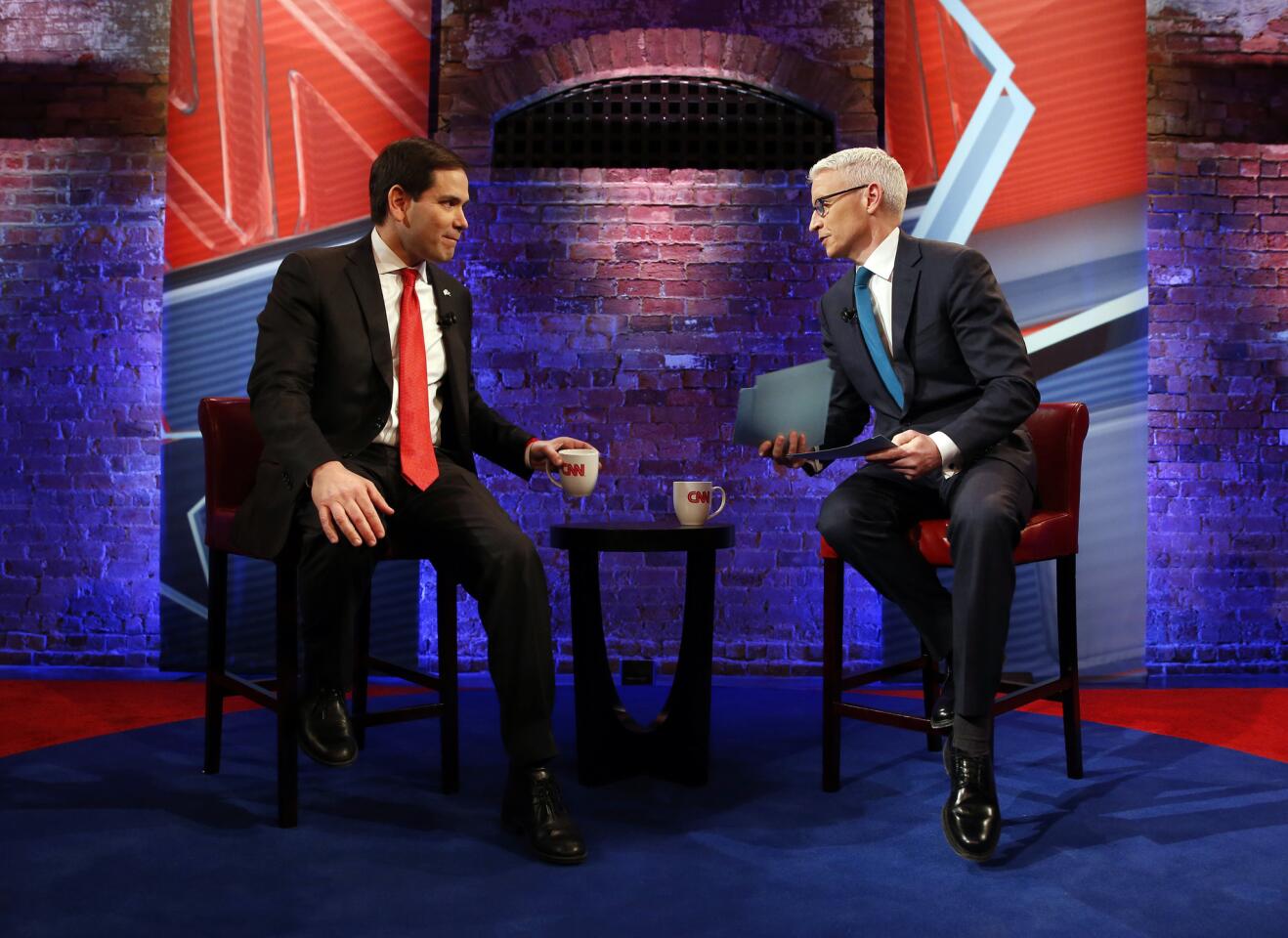Marco Rubio and Anderson Cooper