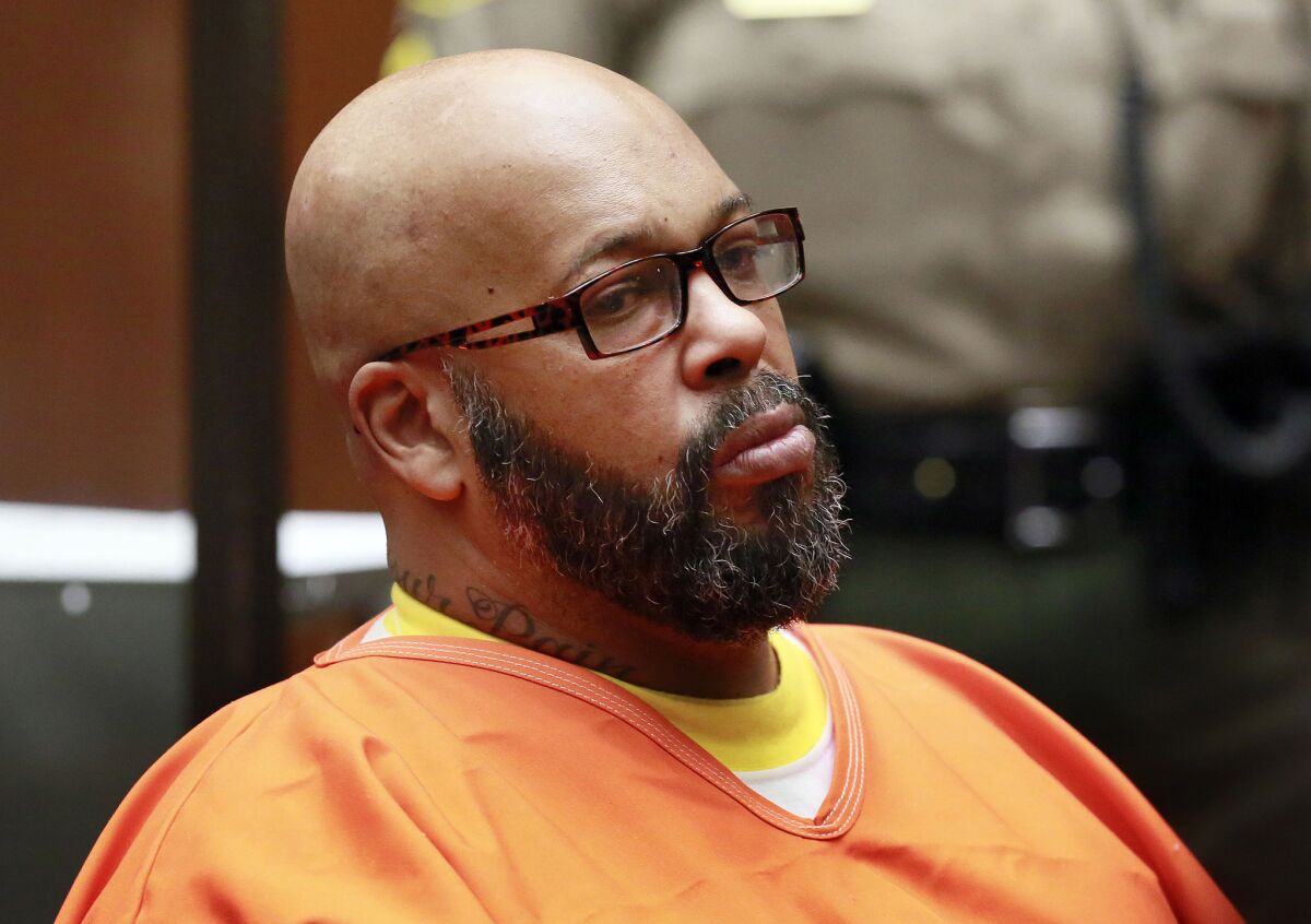 Marion "Suge" Knight in court in July 2015. Knight has pleaded not guilty to murder and attempted murder charges.