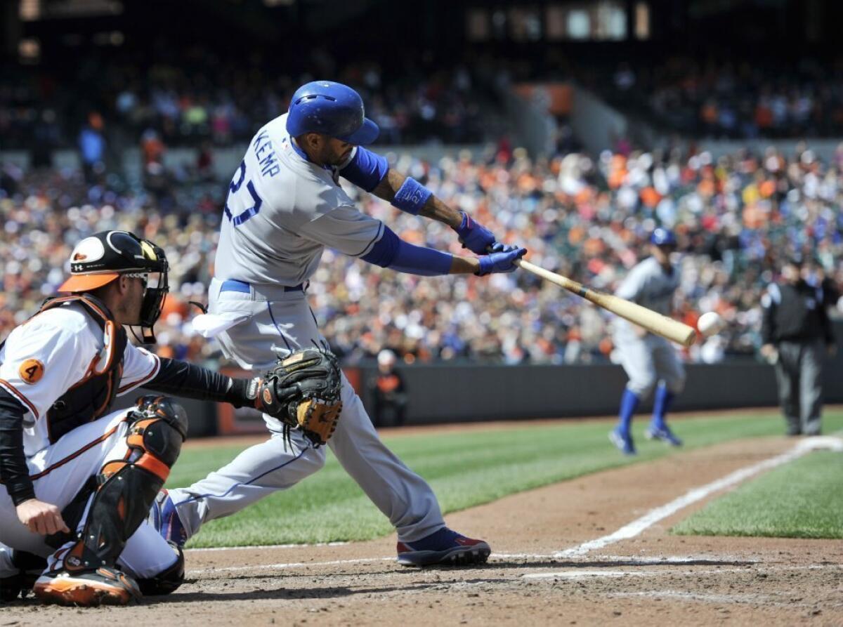 Matt Kemp is off to a slow start this season, and so are the Dodgers.