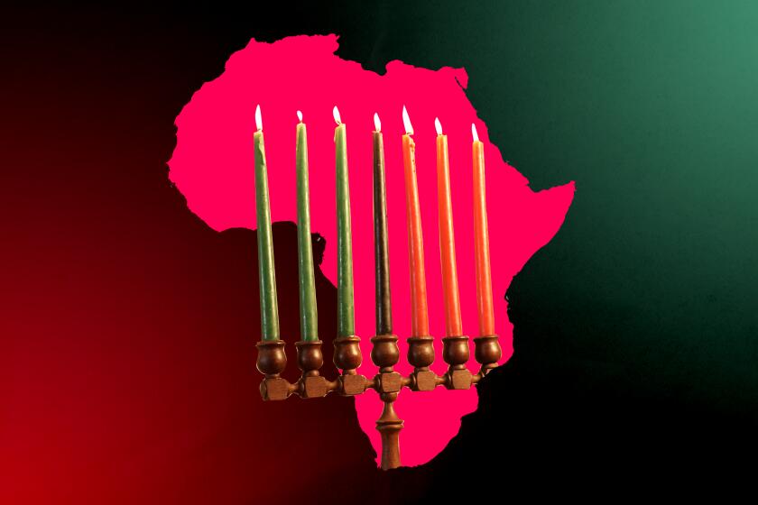 Celebrating Kwanzaa.