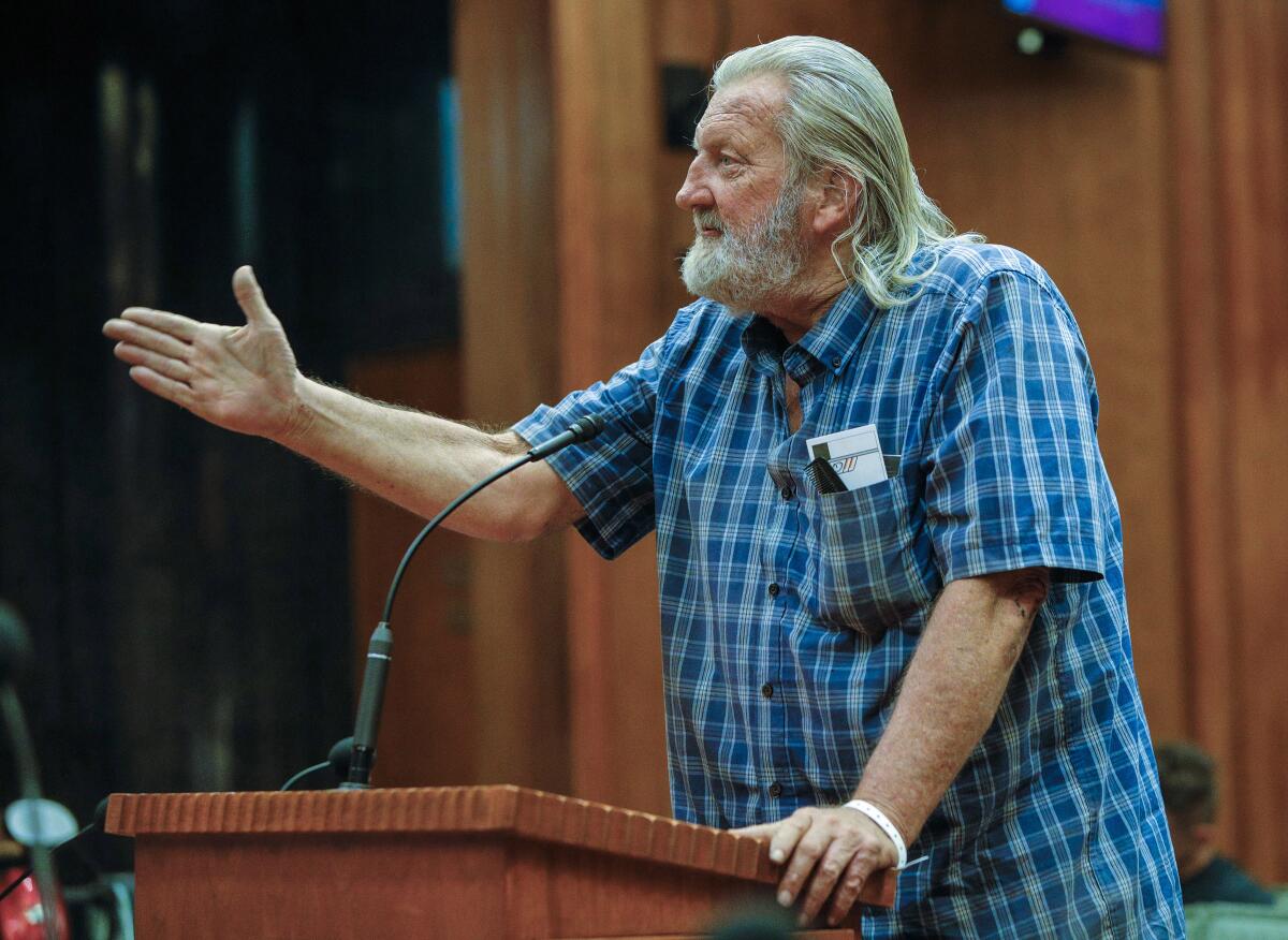 Longtime Burbank resident Mike Nolan was one of many public speakers in favor of placing a new proposed parcel tax for Burbank Unified on the March 2020 ballot. The board voted 4-0 to do so.