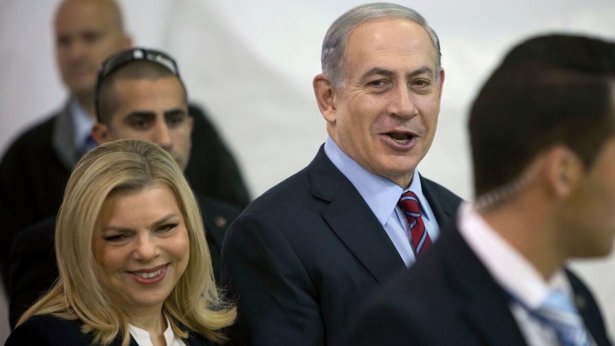Israeli Prime Minister Benjamin Netanyahu and his wife Sara Netanyahu in 2014.
