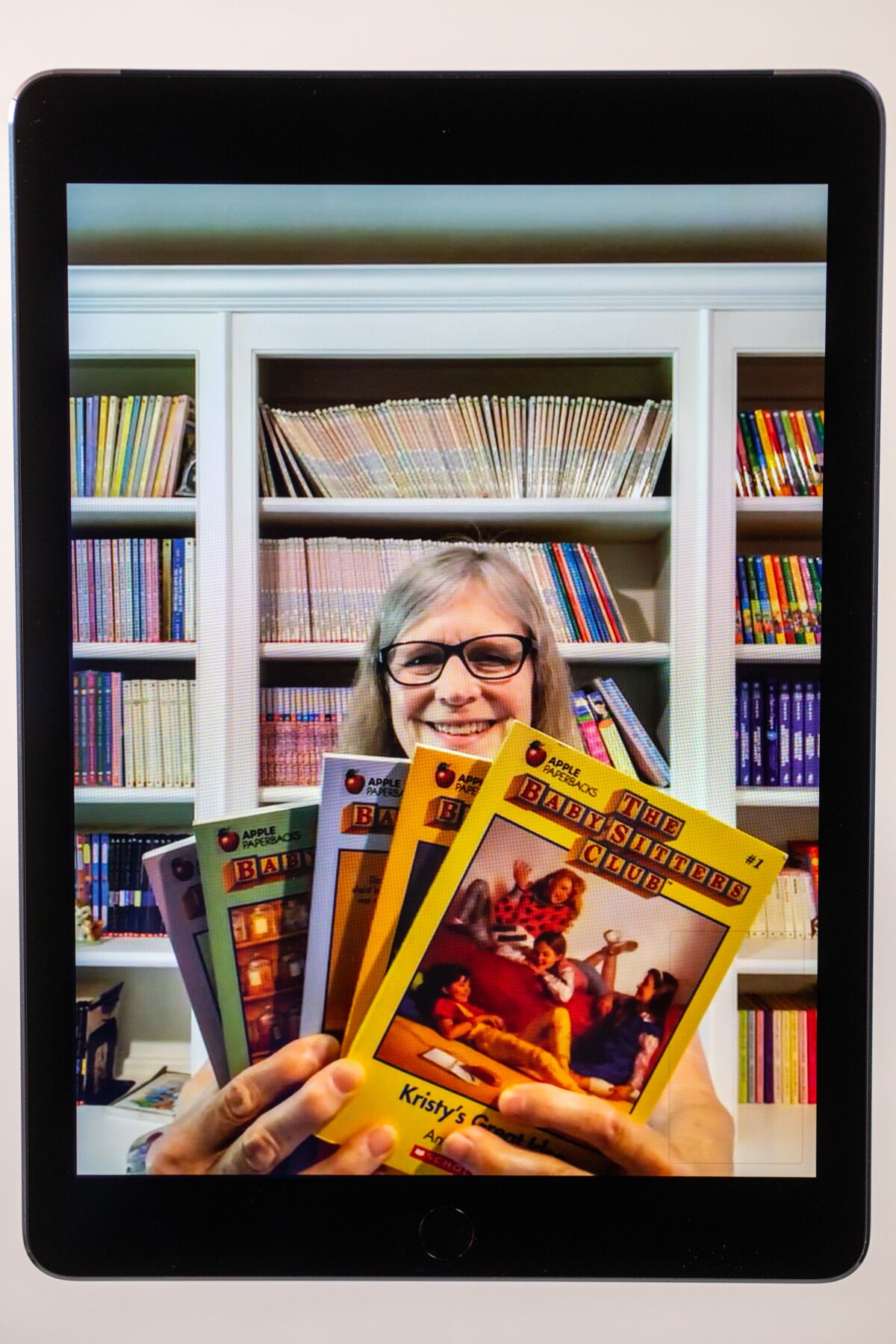 Ann M. Martin, author of the famed book series "The Baby-Sitters Club," is photographed at her Woodstock, N.Y., home.