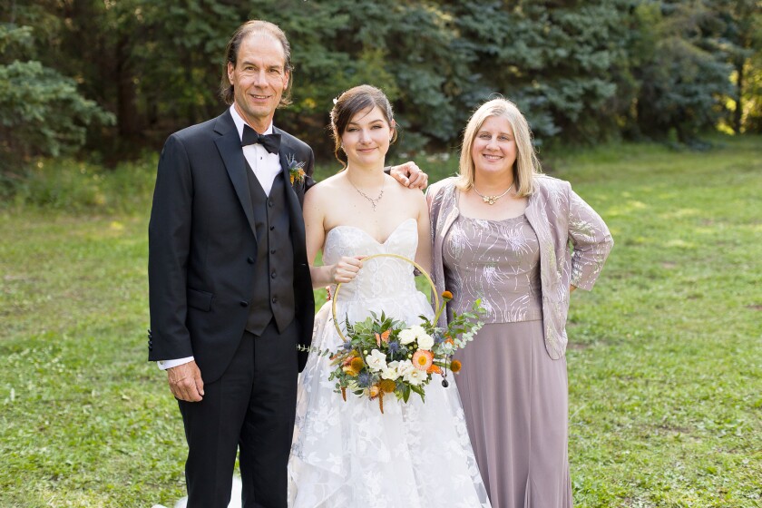 Randy and Tish Wussler with their daughter, Lexie Wussler Jarnagin, at her wedding last year.