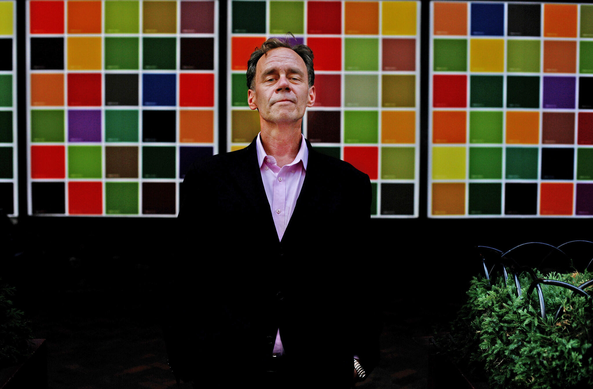 David Carr, culture reporter and media columnist for The New York Times poses for a photograph on Eighth Avenue, in New York.