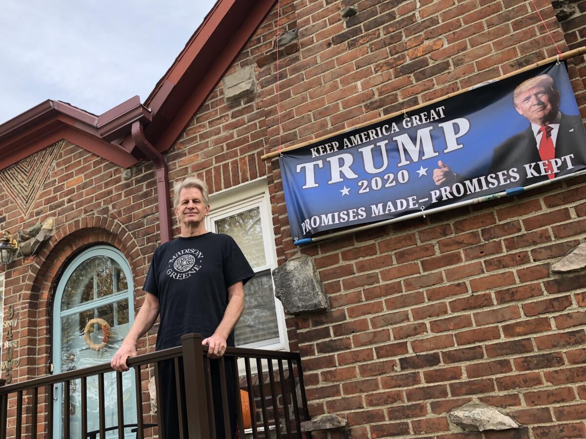 Doug Blair outside his home in Taylor, Mich.