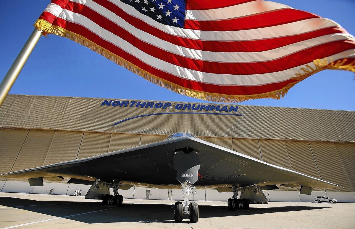 A bill that would give Northrop Grumman a big tax break should it win a new Air Force bomber contract and build the aircraft in California passed the state Assembly on a 73-0 bipartisan vote. Above, a Northrop Grumman facility in Palmdale.