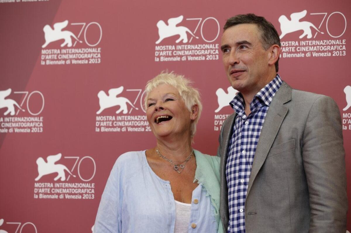 Judi Dench and director Steve Coogan at the Venice Film Festival for the debut of "Philomena."