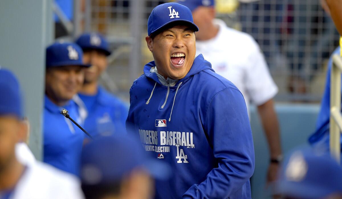Dodgers starting pitcher Hyun-Jin Ryu has been sidelined for more than two weeks with a sore pitching shoulder.