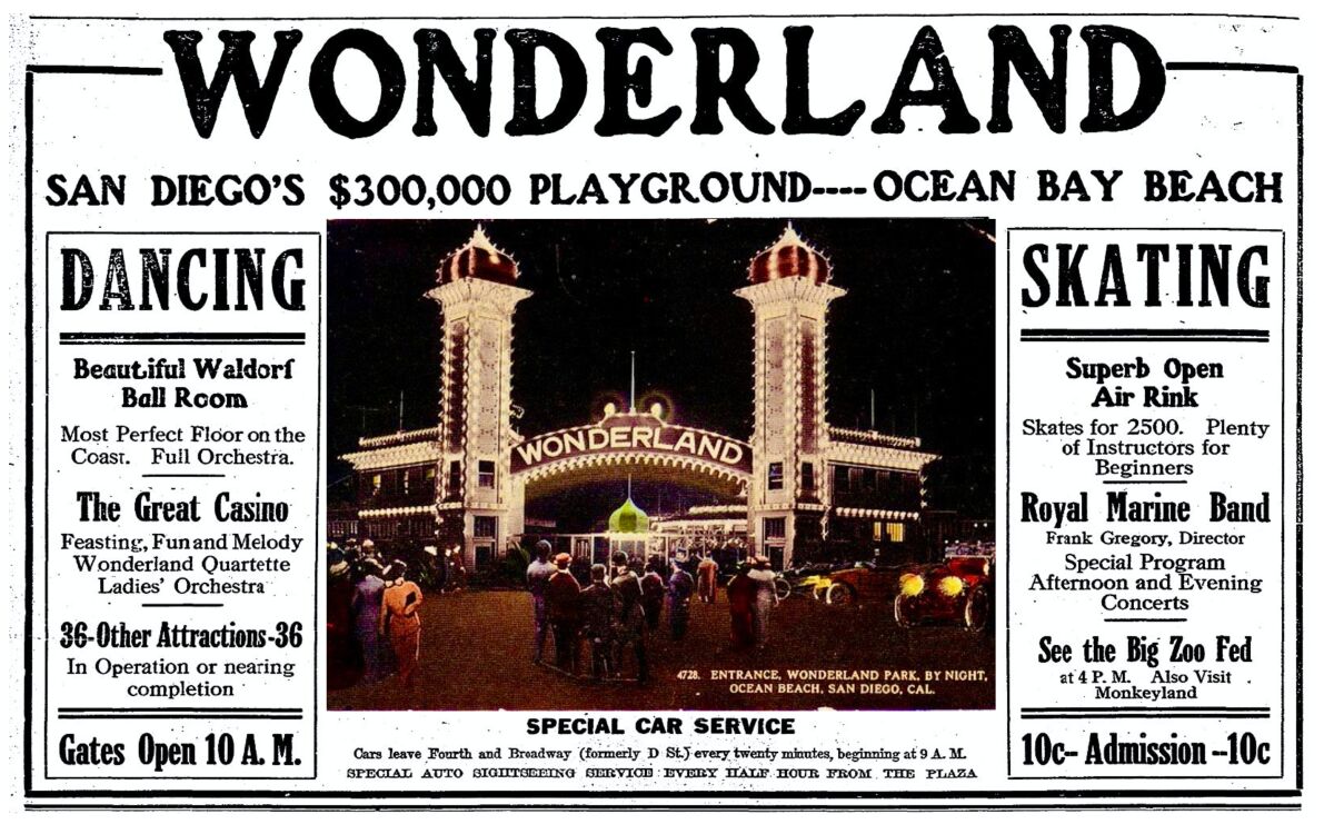 An early Wonderland ad extols its attractions.