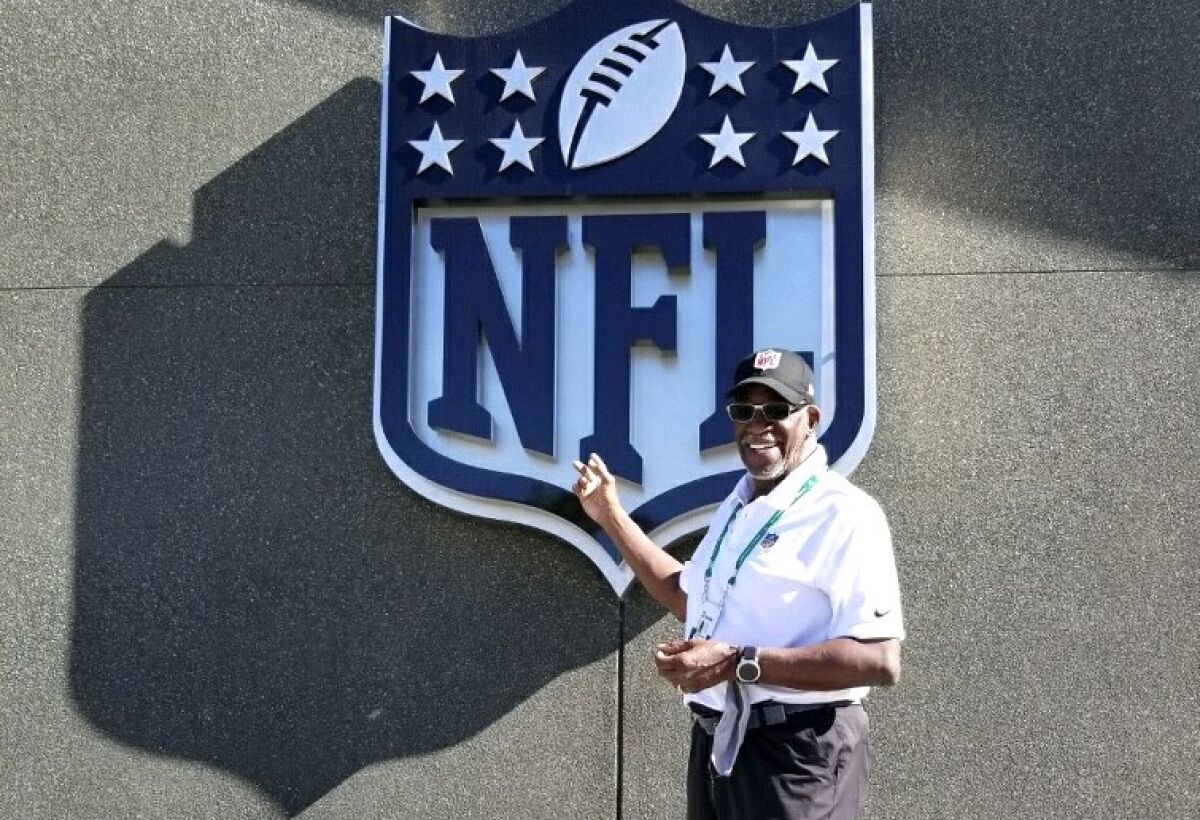 Former Chargers cornerback Willie Buchanon has been an official NFL uniform inspector at Chargers home games for 22 years.