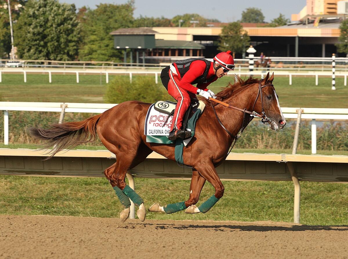 California Chrome finished sixth at the Pennsylvania Derby in its first race since the Belmont Stakes on June 7.
