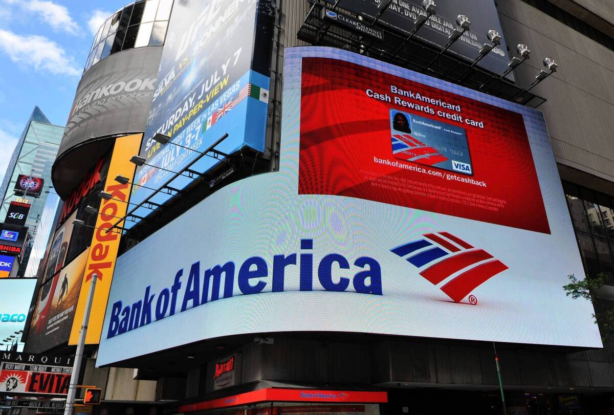 BofA hopes to use its new card to encourage lower-income borrowers to pay on time and more than the minimum and to expand their relationship with the bank through other accounts and services. Above, a branch in New York's Times Square.